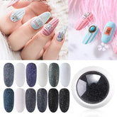 Nail Art Shinning  Silver Nail  Glitter Powder White UV Gel Polish Chrome Pigment  Nails Art Decoration